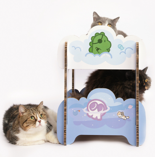 TinyPet Bunk Beds Cat Scratcher Bed