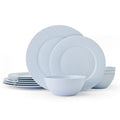 Trellis Misty Blue 12 Piece Dinnerware Set, Service for 4