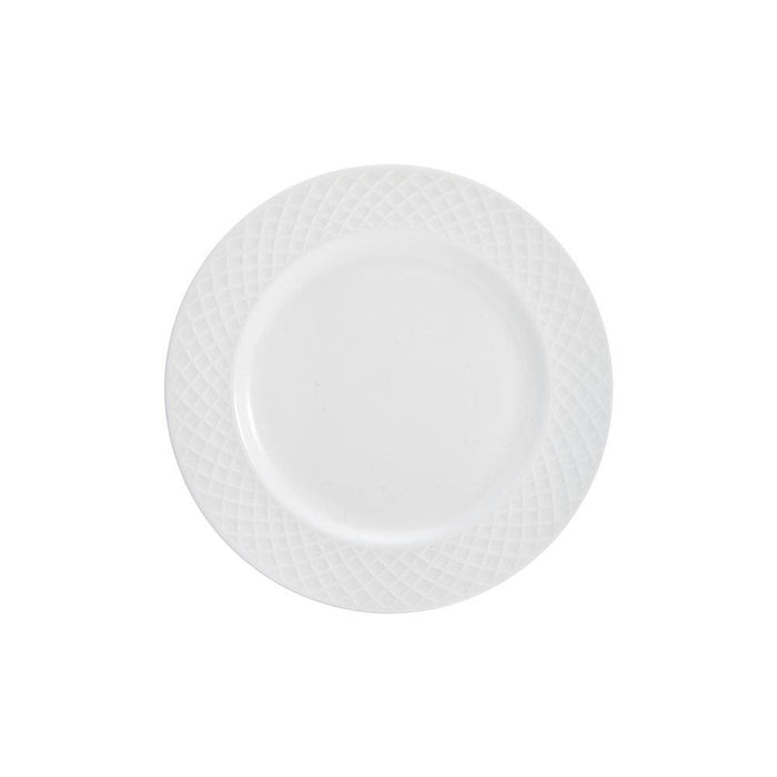 Trellis White Set of 4 Appetizer Plates
