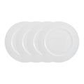 Trellis White Set of 4 Dinner Plates