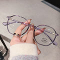 Trendy Anti-Blue Light Glasses Frames: translucent lavender, clear eyeglasses frame, minimal style