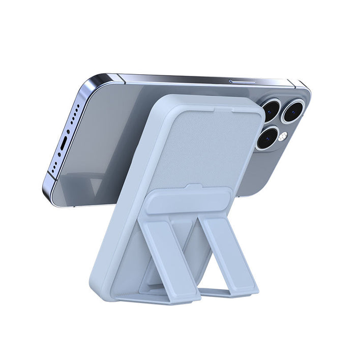 Ultra Slim Magnetic Type-C Charger: white, black wireless charging stand with smartphone, minimal style