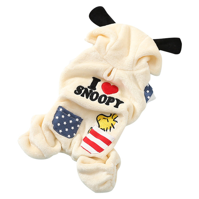 US I Love Snoopy Winter Rompers