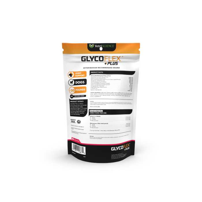 VetriScience GlycoFlex® Plus Hip & Joint Supplement for Dogs Chew Bacon Flavor