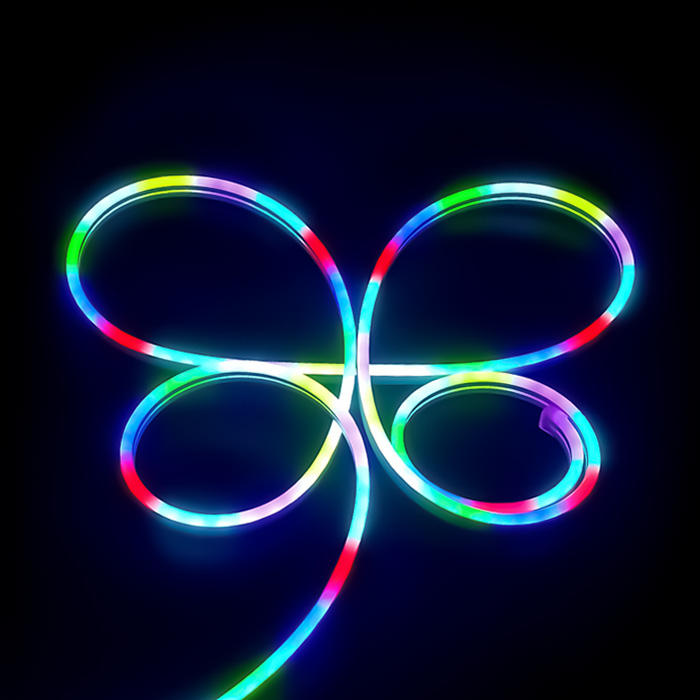 Vibrant LED Neon Rope Light: multicolor, pink LED neon rope lights kit, modern colorful RGB lighting style