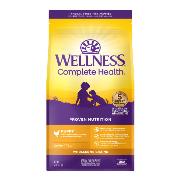 Wellness Complete Health Natural Puppy Chicken, Oatmeal and Salmon Dry Dog Food