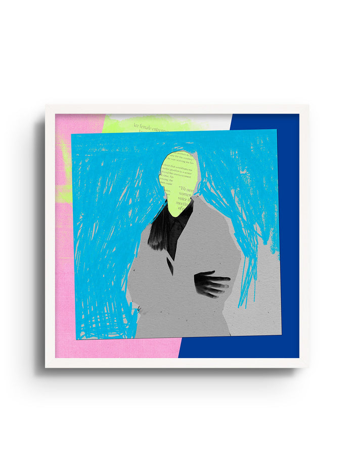 12" x 12" / 30 × 30 cm / White Frame / No