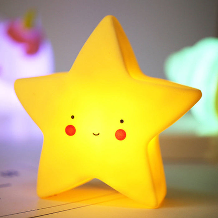 YF LED Night Light with Warranty: yellow, pink sun, ice cream, star, cloud, unicorn, and crescent moon characters, kawaii car