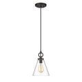 Z-Lite Harper Matte Black 1 Light Pendant 3034P8-MB